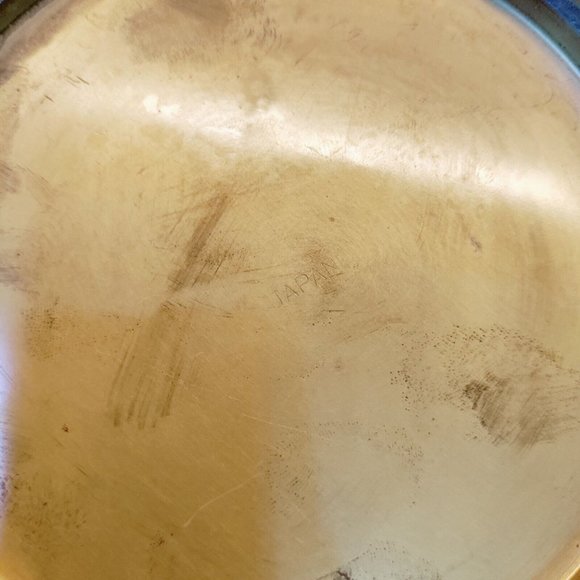 MCM Brass and Teak Japanese Tea Coffee Set Carafe Teapot Sugar Creamer Atomic - Picture 7 of 15